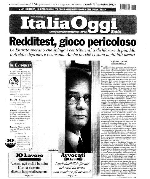 Italia oggi : quotidiano di economia finanza e politica